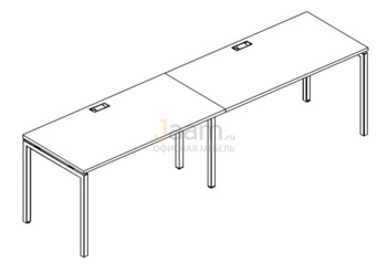 Мебель для персонала Рабочая станция на металлокаркасе DUE Б2 025-2 БП