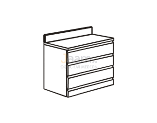 Мебель для гостиниц Офисная тумба с воротником и ящиками R5201V