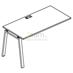 Мебель для персонала Секция стола рабочей станции на металлокаркасе TRE Б3 013-1 БП