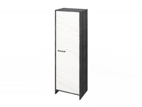Шкаф для документов узкий Festus FB-571.G 600x460x1861 (Древесина Графит/Мрамор Леванто белый)