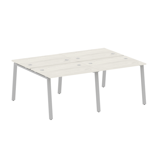 Рабочая станция на 4 рабочих места на А-образном м/к Metal System Style БА.СМ-4.1 2000x1475x750 (Дуб наварра/Серый металл)