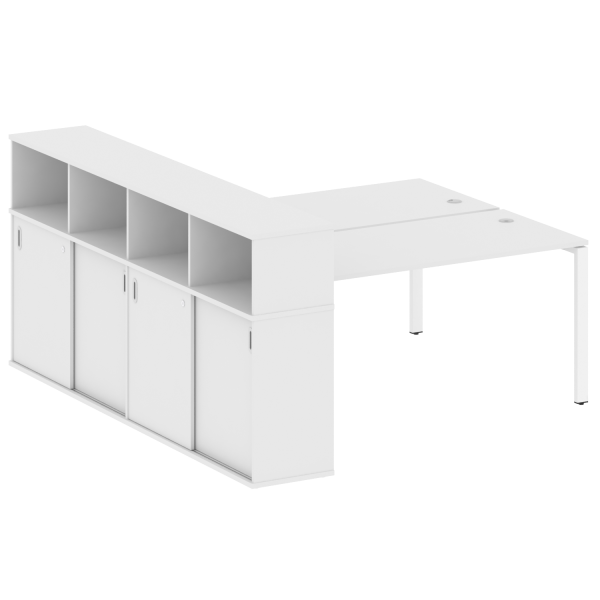 Рабочая станция с опорным шкафом-купе Metal System Style БП.РС-СШК-4.4 2010x2332x1098
