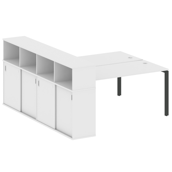 Рабочая станция с опорным шкафом-купе Metal System Style БП.РС-СШК-4.4 2010x2332x1098