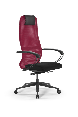 Кресло для руководителя Метта SynchroSit 8 B1-8K - X1+UMF(X1) /Uh00/Wh00/K1bL(M24.B11.G19.W02) (Красный | Черный)