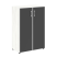 Шкаф для документов со стеклом черным LT.ST-2.4 R black
