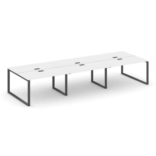 Рабочая станция 2-х сторонняя SN-6O.DRS-064 (4740х1232х750) (Белый/Металл Антрацит)