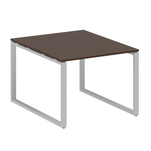 Переговорный стол 1 столешница Metal System Style БО.ПРГ-1.1 1000x1235x750 (Венге Цаво/Серый металл)
