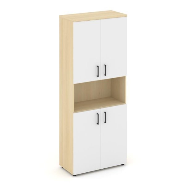 Шкаф высокий широкий SN.STS-107 (796х400х1982) (Акация Лорка/Белый)