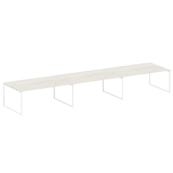 Переговорный стол 3 столешницы Metal System Style БО.ПРГ-3.5 5400x1235x750