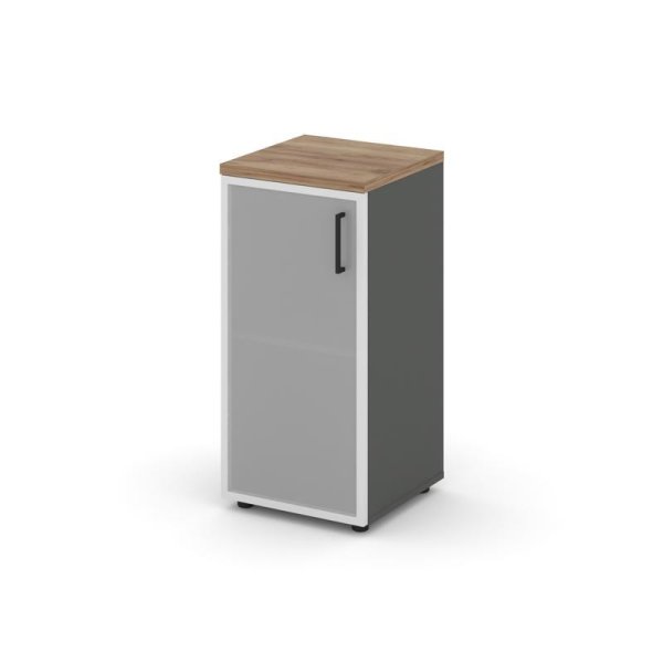 Шкаф низкий узкий SN.STU-303(L) (400х400х833) (Антрацит/Дуб Табак/Сатин)