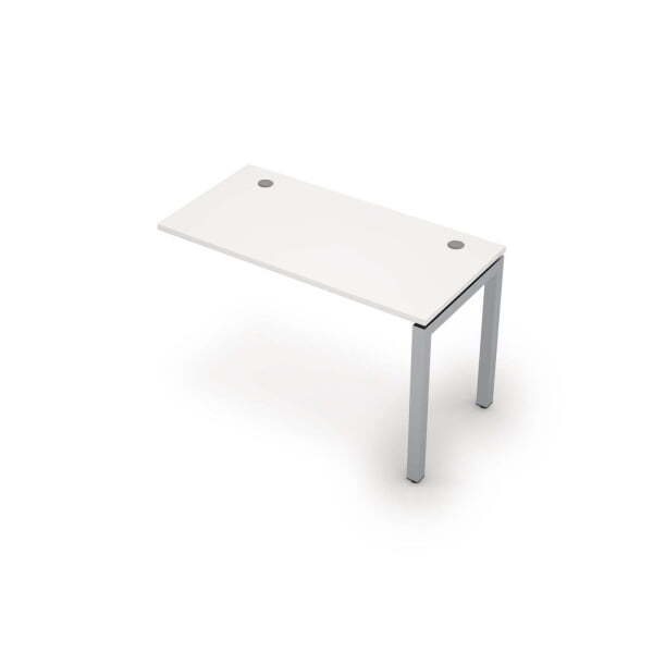 6МБК.5168 Линейная бенч-система, конечный модуль (1200x600x750) (Белый/Алюминий матовый)
