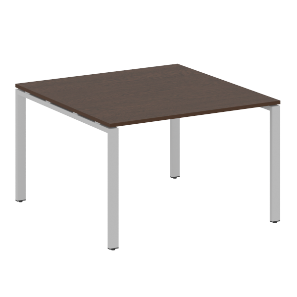 Переговорный стол 1 столешница Metal System Style БП.ПРГ-1.2 1200x1235x750 (Венге Цаво/Серый металл)