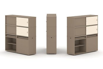 Тумба двойная + высокая надставка ES.NB.2V-22 (1500х410х1520)
