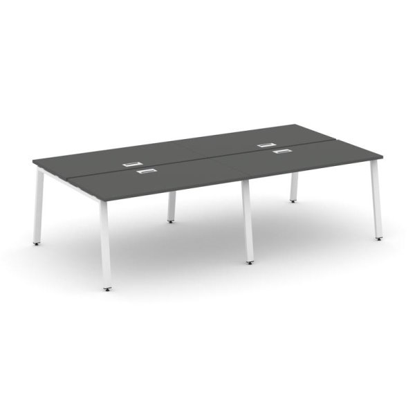 Рабочая станция 2-х сторонняя SN-6A.DRS-034 (3160х1232х750) (Антрацит/Металл Белый)