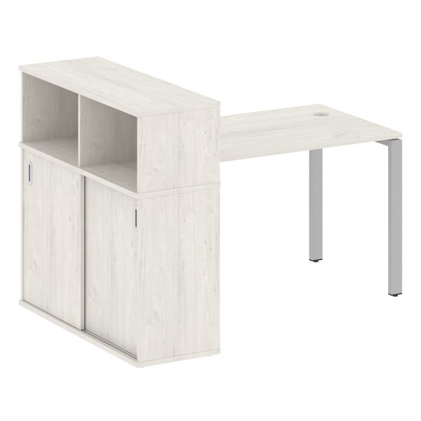 Стол письменный с опорным шкафом-купе Metal System Style БП.РС-СШК-3.2 1610x1120x1098