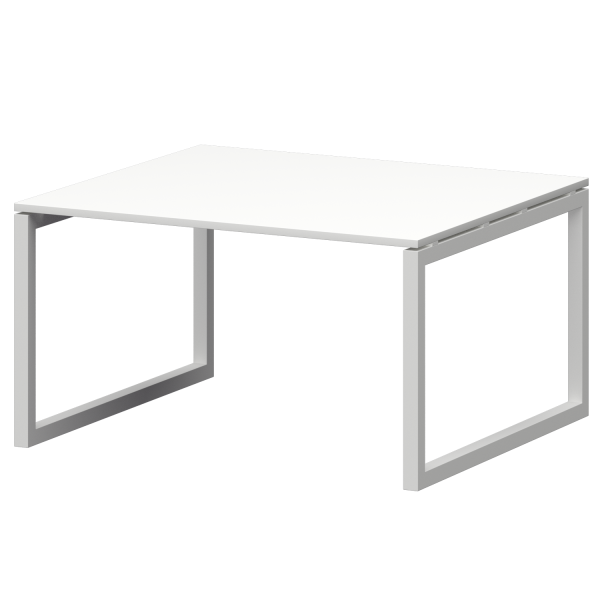 Стол переговорный на металлокаркасе Смарт СМСП-О-12.123.Пр50 1200x1236x750 (Белый/Белый)