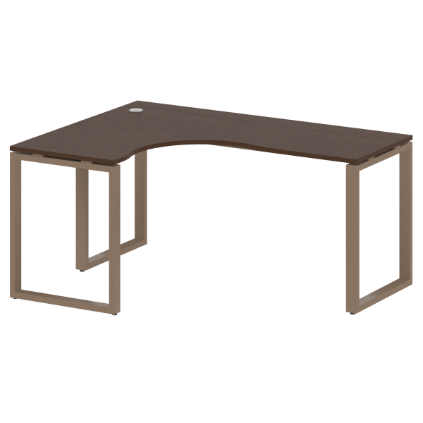 Стол криволинейный левый Metal System Style БО.СА-4 Л 1600x1200x750 (Венге Цаво/Мокко металл)