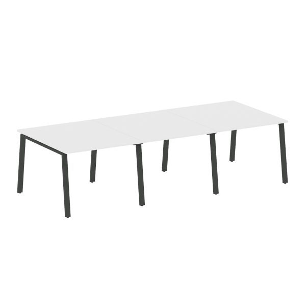 Стол для переговоров (3 столешницы) на А-образном м/к Metal System Style БА.ПРГ-3.1 3000x1235x750