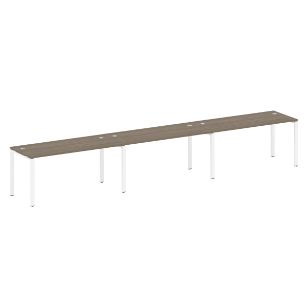 Рабочая станция на 3 раб. места Metal System Style БП.СМ-3.4 4800x720x750 (Вяз/Белый металл)