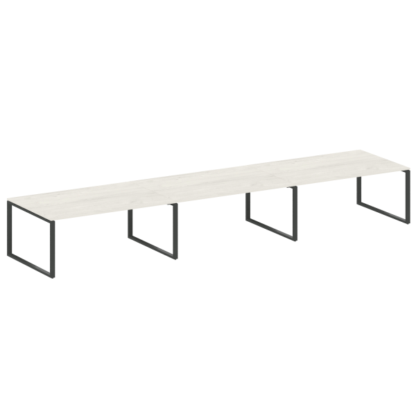 Переговорный стол 3 столешницы Metal System Style БО.ПРГ-3.5 5400x1235x750 (Дуб Наварра/Антрацит металл)