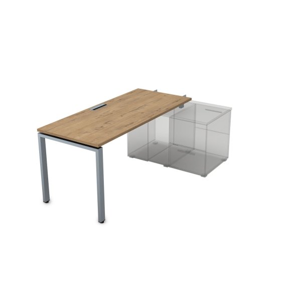 СПН-П.985 Стол рабочий прямолинейный для крепления на тумбу, начальный (1800x800x750) (TeakwoodСерый)