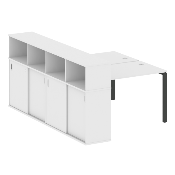 Рабочая станция с опорным шкафом-купе Metal System Style БП.РС-СШК-4.2 1610x2332x1098
