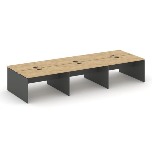 Рабочая станция 2-х сторонняя SN-D.DRS-074 (4740х1432х750) (Тиквуд Светлый/Антрацит)