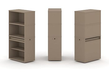 Тумба одиночная + высокая надставка ES.NB.1V-1 (750х410х1520)