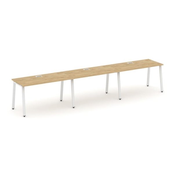 Рабочая станция 1 сторонняя SN-6A.ORS-043 (4140х700х750) (Тиквуд Светлый/Металл Белый)